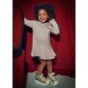 Girl Knit Dress, Beige - Dresses - 3
