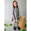 Girl Knit Dress, Grey - Dresses - 3