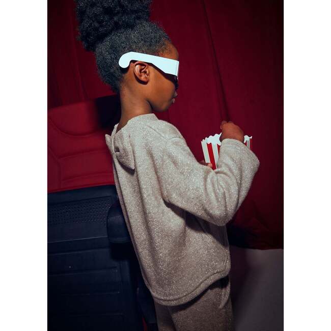 Girl Knit Pants and Sweater Set, Beige - Mixed Apparel Set - 3