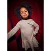 Girl Knit Dress, Beige - Dresses - 4