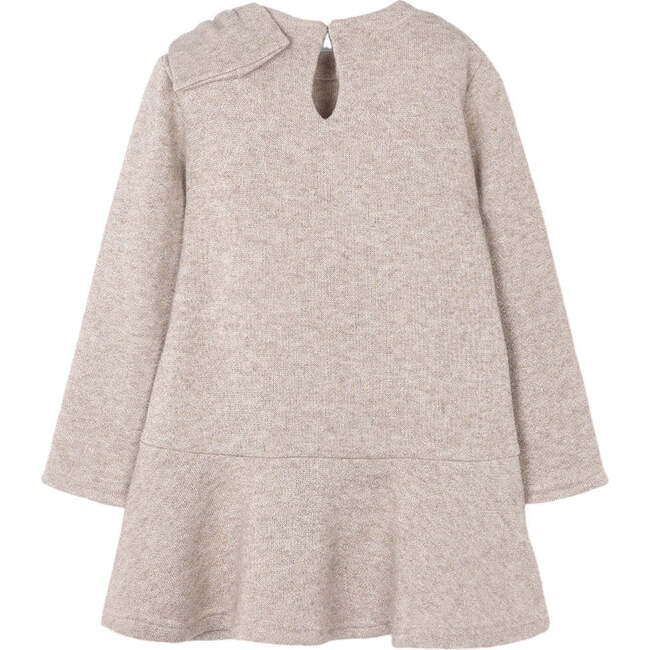 Girl Knit Dress, Beige - Dresses - 5