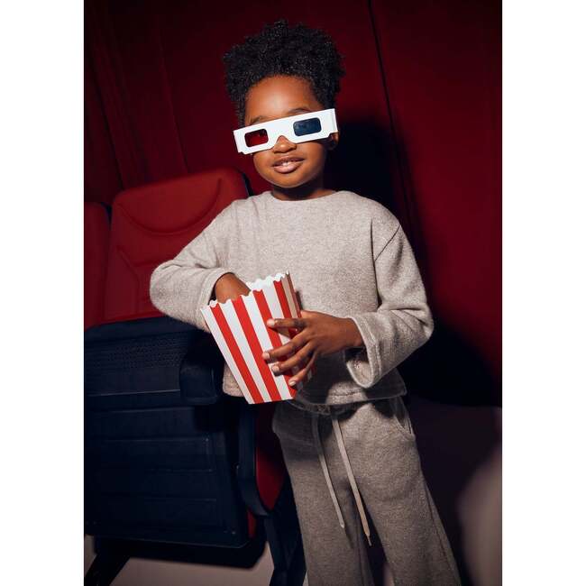 Girl Knit Pants and Sweater Set, Beige - Mixed Apparel Set - 4