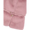 Girl Belted Faux Fur Vest, Pink - Vests - 3