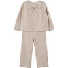 Girl Knit Pants and Sweater Set, Beige - Mixed Apparel Set - 5