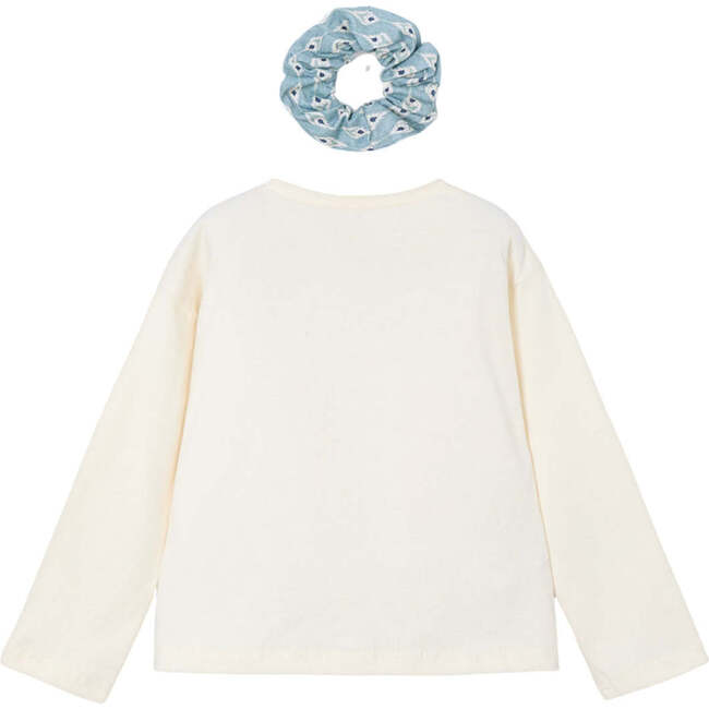 Girls' Eelasticated T-shirt, Cream - T-Shirts - 2