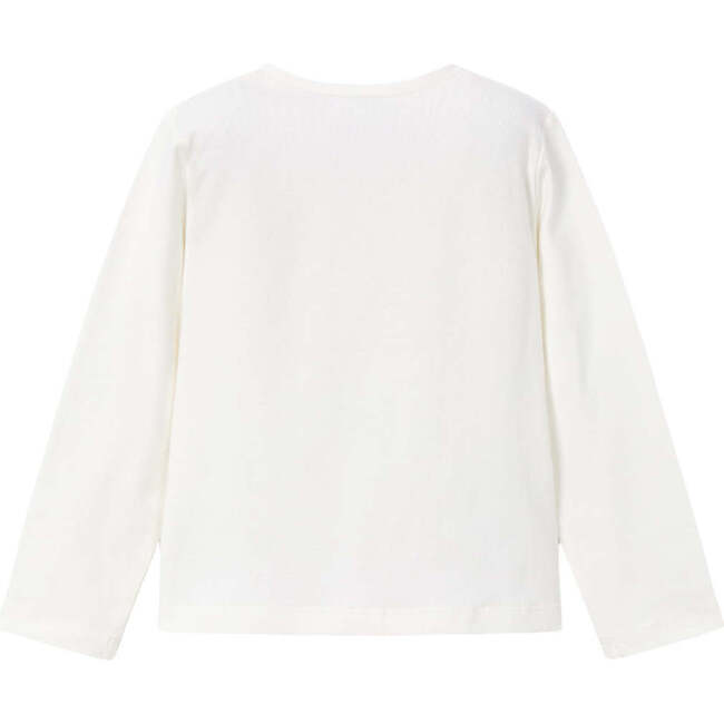 Girls Doll Motif Shirt, White - T-Shirts - 2
