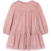 Girl Tulle Dress, Pink - Dresses - 1 - thumbnail