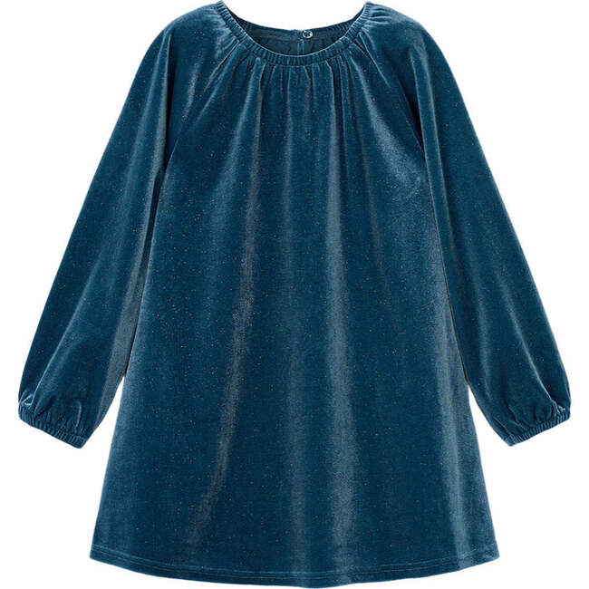Girl Velvet Dress, Green