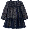 Girl Tulle Dress, Navy - Dresses - 2