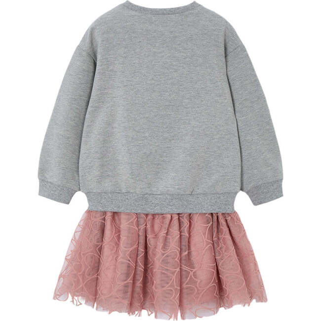 Girl Sweatshirt and Tulle Skirt Set, Pink - Mixed Apparel Set - 2