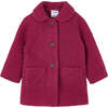 Girl Terry Coat, Cherry - Coats - 1 - thumbnail