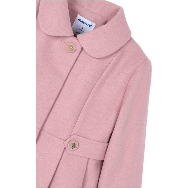 Girl Wool Coat, Pink - Coats - 3