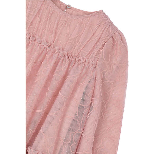 Girl Tulle Dress, Pink - Dresses - 5