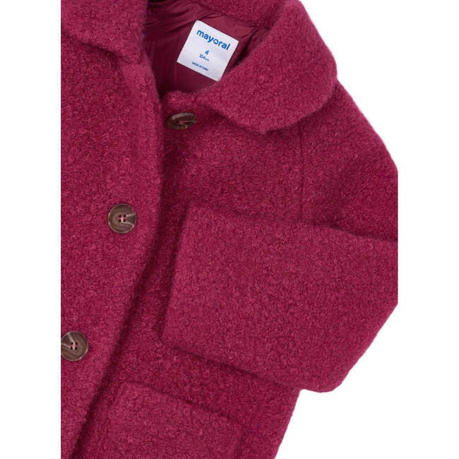 Girl Terry Coat, Cherry - Coats - 3