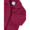 Girl Terry Coat, Cherry - Coats - 3