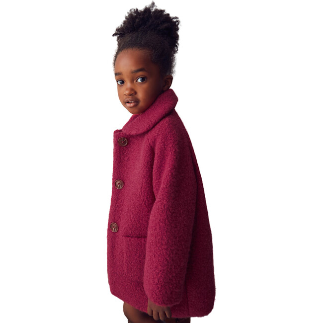 Girl Terry Coat, Cherry - Coats - 4