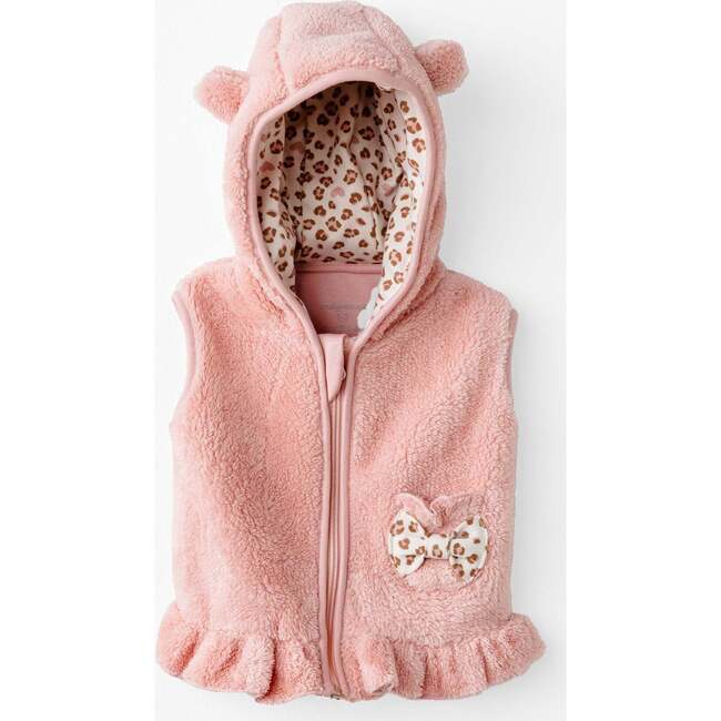 Cuddle Cub Hooded Vest, Pink