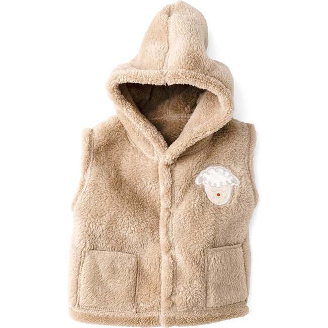 Cloud Cuddle Hooded Vest, Beige