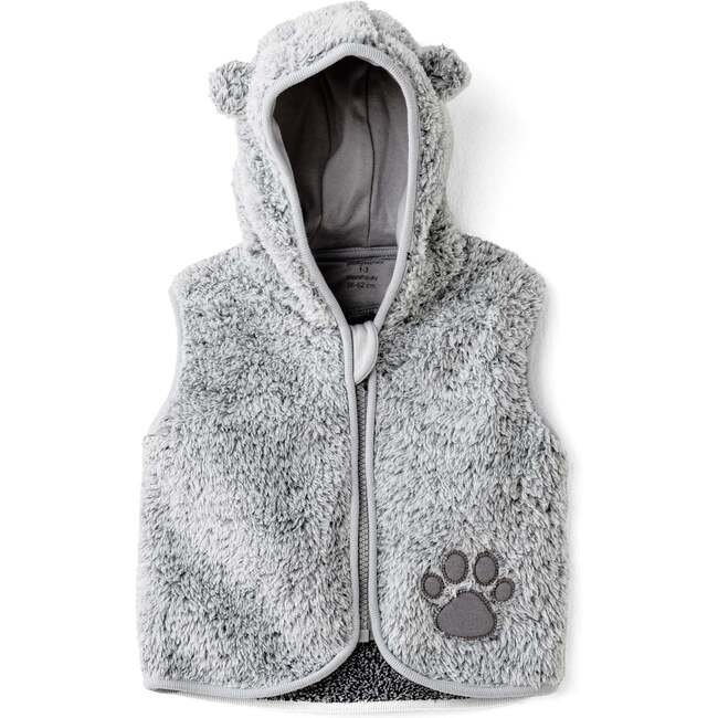 Bear Hugs Hooded Vest, Grey