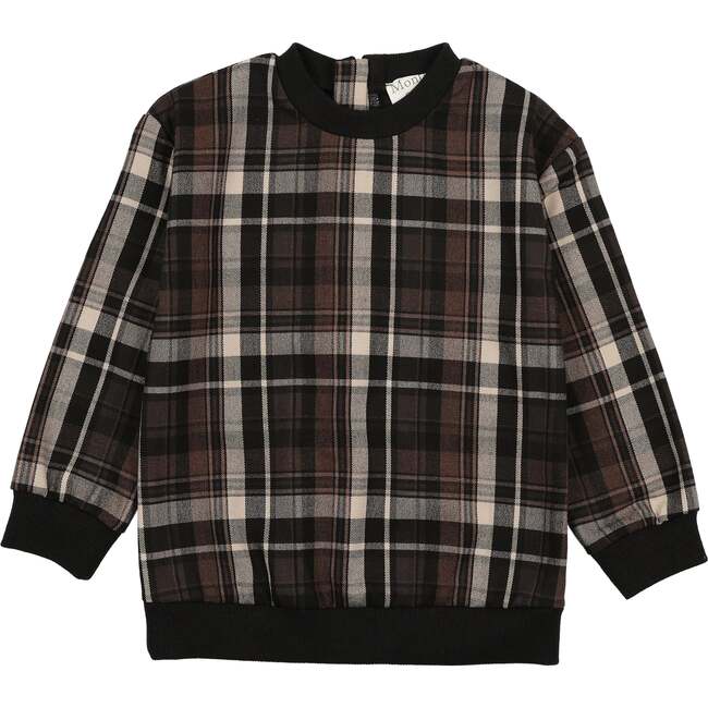 Winter Plaid Unisex Pullover, Black
