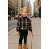 Winter Plaid Unisex Pullover, Black - Sweatshirts - 3