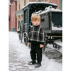 Winter Plaid Unisex Baby Set, Black - Mixed Apparel Set - 2