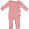 Velour Wrap Footie, Mauve - Footie Pajamas - 1 - thumbnail