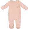 Velour Wrap Footie, Light Pink - Footie Pajamas - 1 - thumbnail