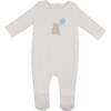 Teddy Printed Footie, Off White - Footie Pajamas - 1 - thumbnail
