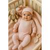Sherpa Heart Footie and Beanie Set, Dusty Mauve - Footie Pajamas - 2