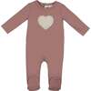 Sherpa Heart Footie, Berry - Footie Pajamas - 1 - thumbnail