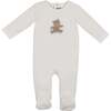 Sherpa Bear Footie, Off White - Footie Pajamas - 1 - thumbnail