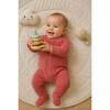 Ribbed Velour Footie, Pink - Footie Pajamas - 2