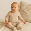 Printed Leaf Footie and Beanie Set, Off White - Footie Pajamas - 2