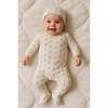 Printed Floral Footie, Off White - Footie Pajamas - 2