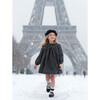 Plaid Collar Dress, Black - Dresses - 3