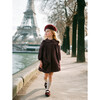 Plaid Collar Dress, Wine - Dresses - 3