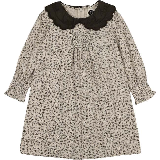 Eyelet Smocked Dress, Olive