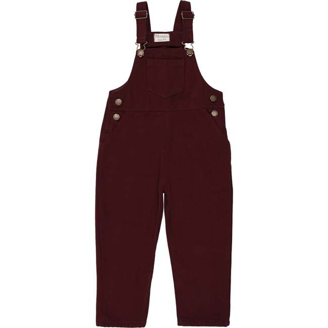 Denim Edit Girl Overalls, Burgundy