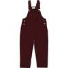 Denim Edit Girl Overalls, Burgundy - Overalls - 1 - thumbnail