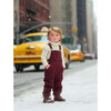 Denim Edit Girl Overalls, Burgundy - Overalls - 2
