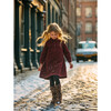 Denim Edit Dress, Burgundy - Dresses - 2