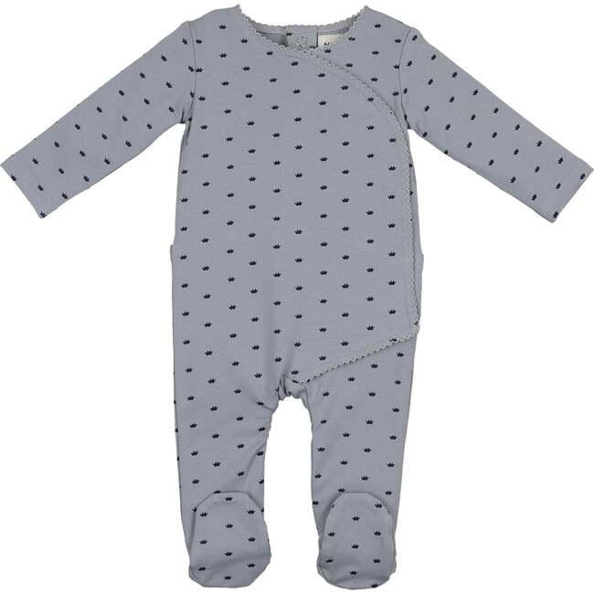 Crown Wrap Footie, Sky Blue