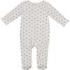 Crown Wrap Footie, Off White - Footie Pajamas - 1 - thumbnail