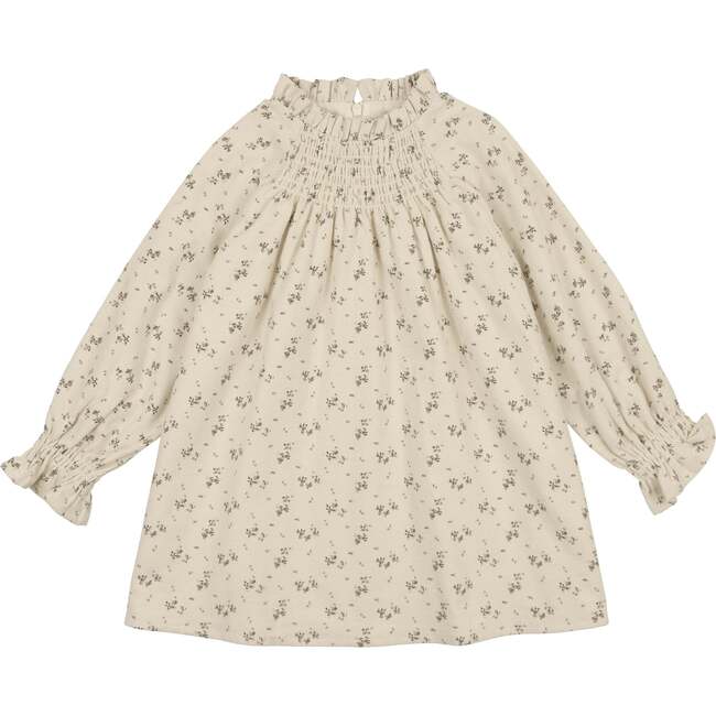Brushed Floral Dress, Cream