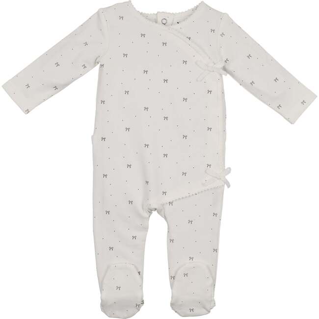 Bow Wrap Footie, Off White