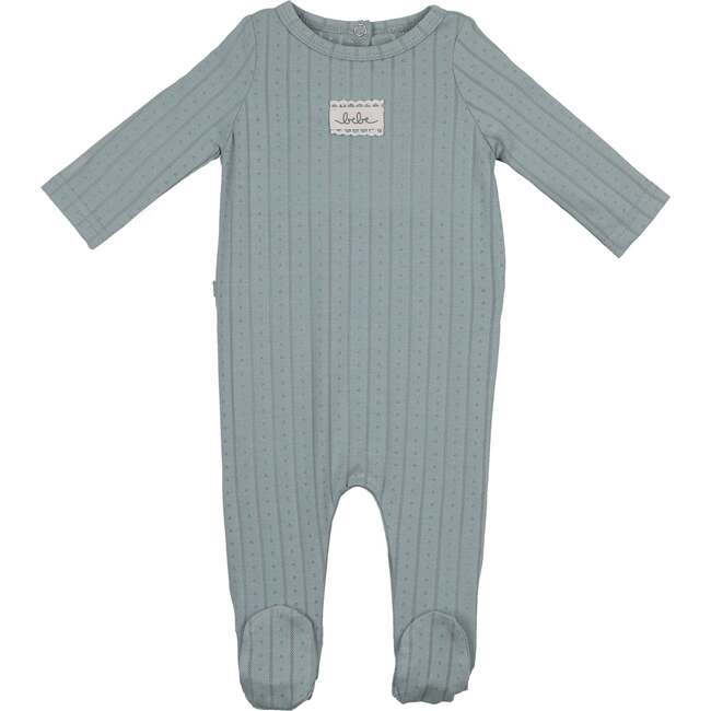Bebe Pointelle Footie, Blue