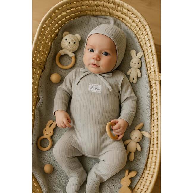 Bebe Pointelle Footie, Cloud - Footie Pajamas - 2