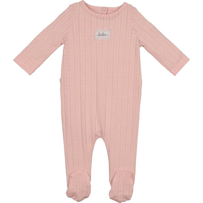 Bebe Pointelle Footie, Berry