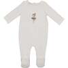 Ballerina Printed Footie, Off White - Footie Pajamas - 1 - thumbnail